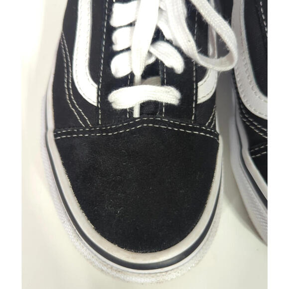 Vans Old Skool Mens Sneakers 6 Black Suede Canvas Lace Up Skateboard Shoes Skate - Picture 6 of 9
